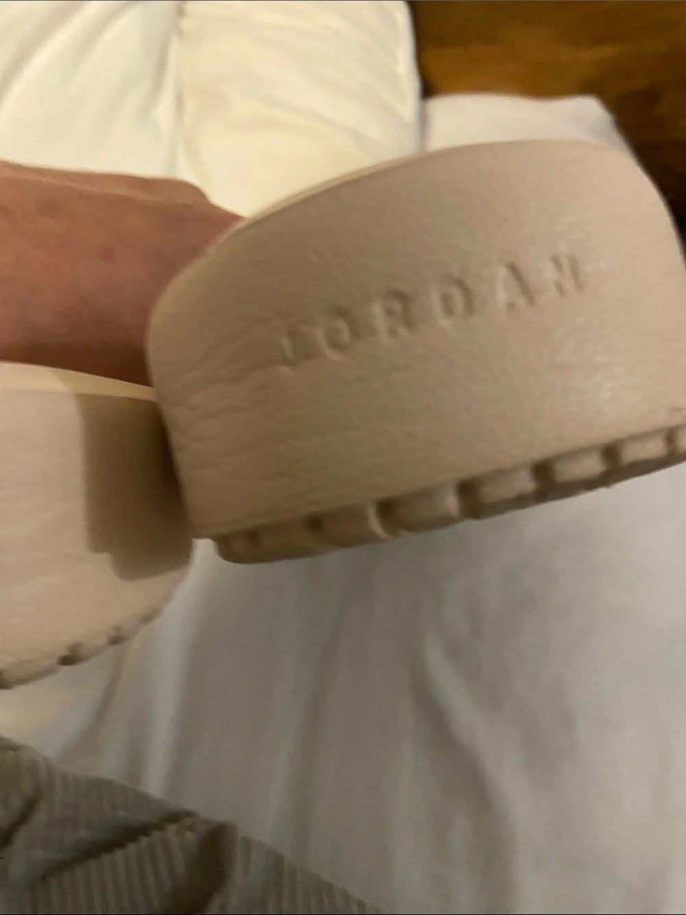 Neutral Beige Slide Sandals - Jordan